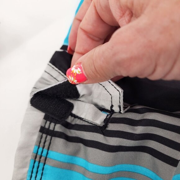 KANU SURF Boys' Aqua & Gray Avalon Quick Dry UPF 50+ Swim Trunks Size 4 NWT - Picture 3 of 7